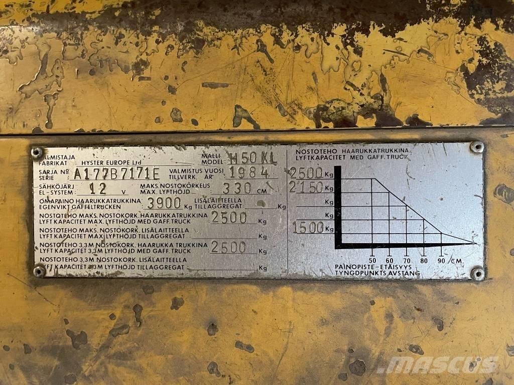 Hyster H 50 XL Gázüzemű targoncák