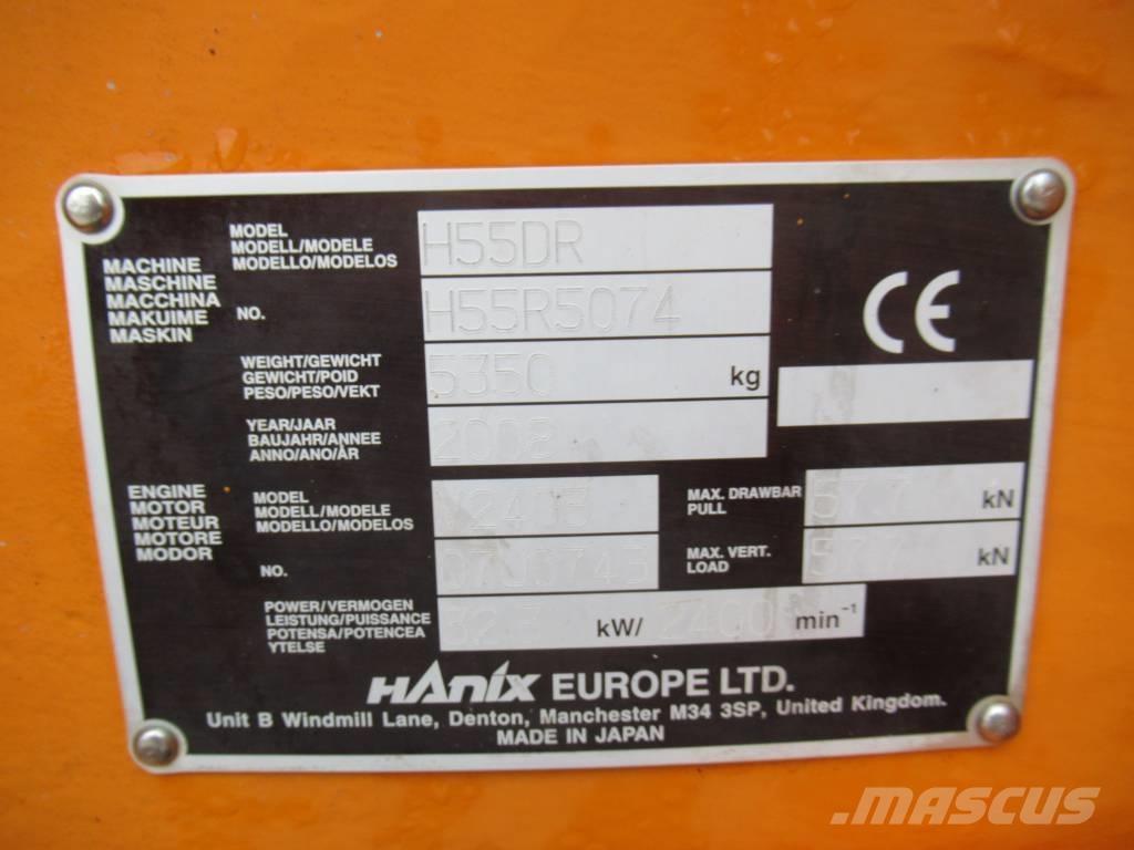 Hanix H 55 DR Mini kotrók < 7t