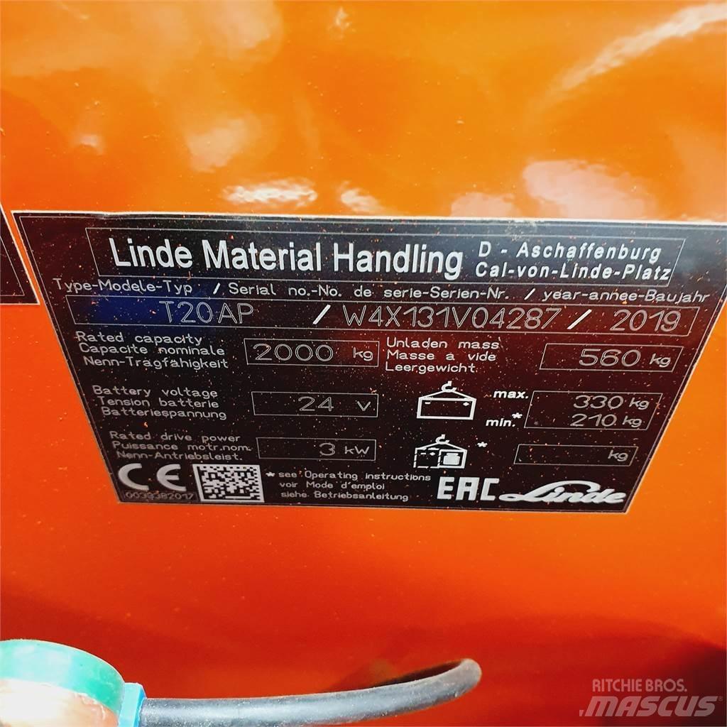 Linde T20AP kurz Alacsony emelőkocsi