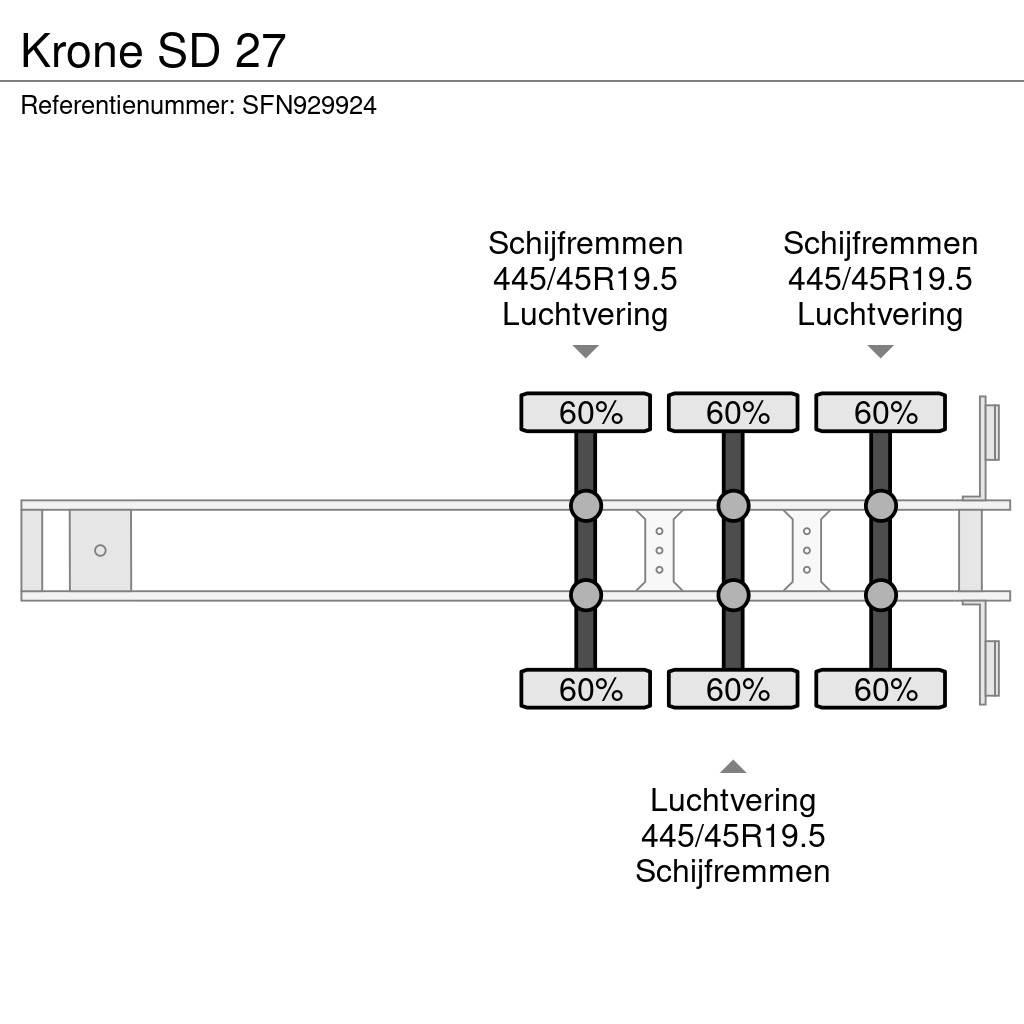 Krone SD 27 Platós / Ponyvás félpótkocsik