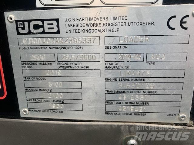 JCB 403 Gumikerekes homlokrakodók