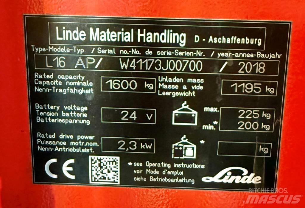 Linde L16APi/1173 Elektromos gyalogkíséretű targoncák