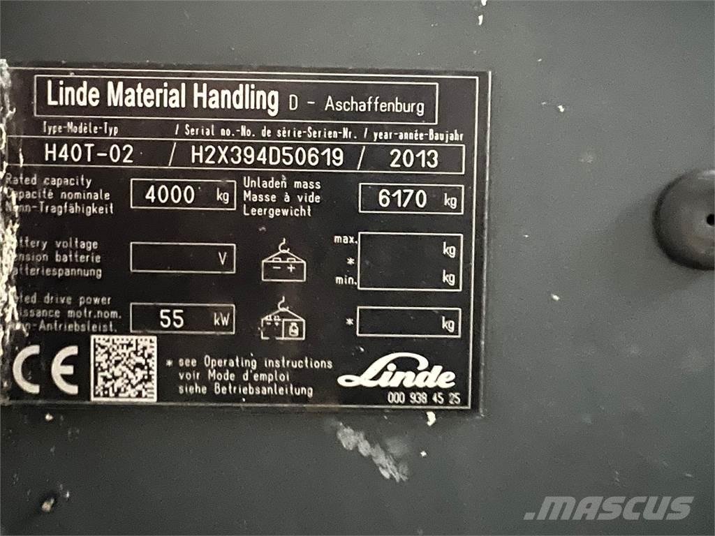 Linde H40T-02 Gázüzemű targoncák