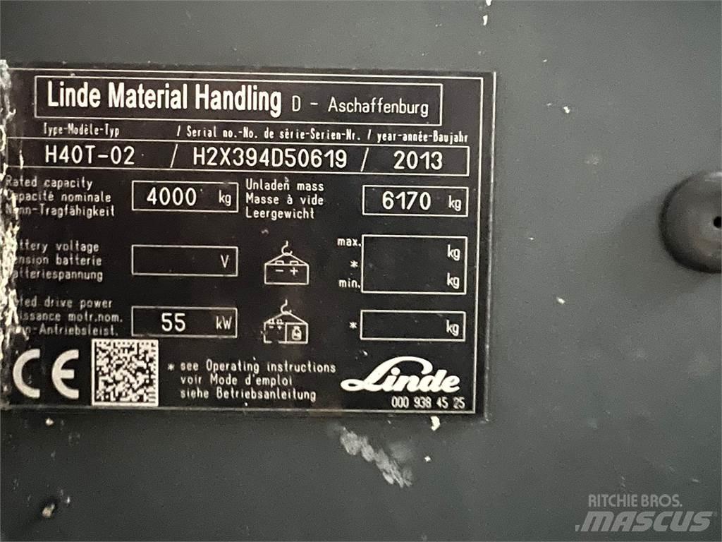 Linde H40T-02 Gázüzemű targoncák