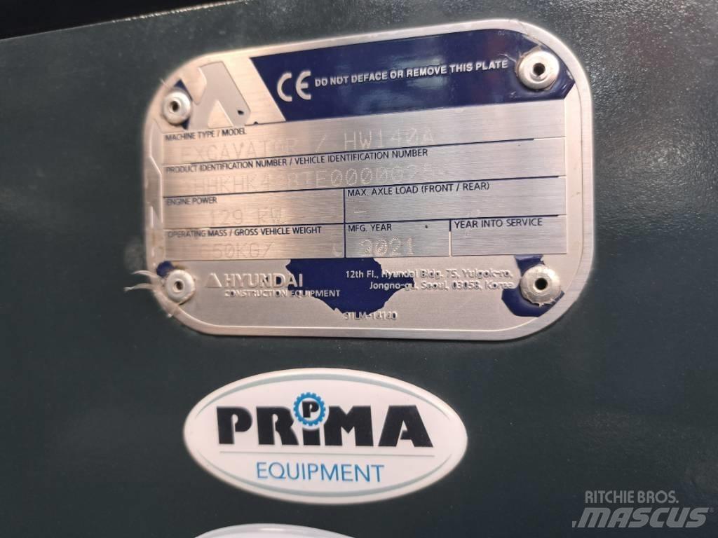 Hyundai HW140A Gumikerekes kotrók
