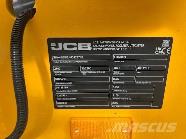 JCB 403 plus Mini homlokrakodók
