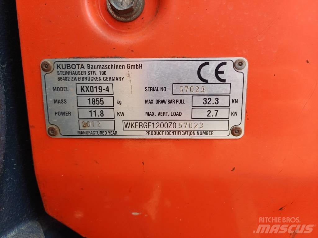 Kubota KX 019-4 Mini kotrók < 7t