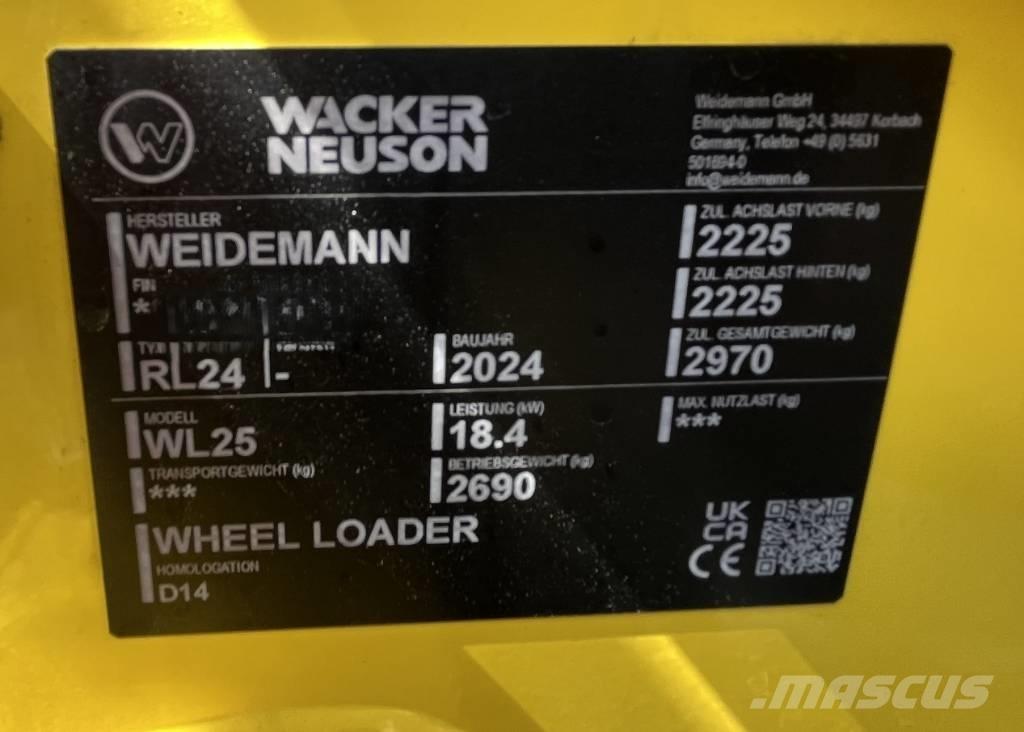 Wacker Neuson WL 25 Gumikerekes homlokrakodók