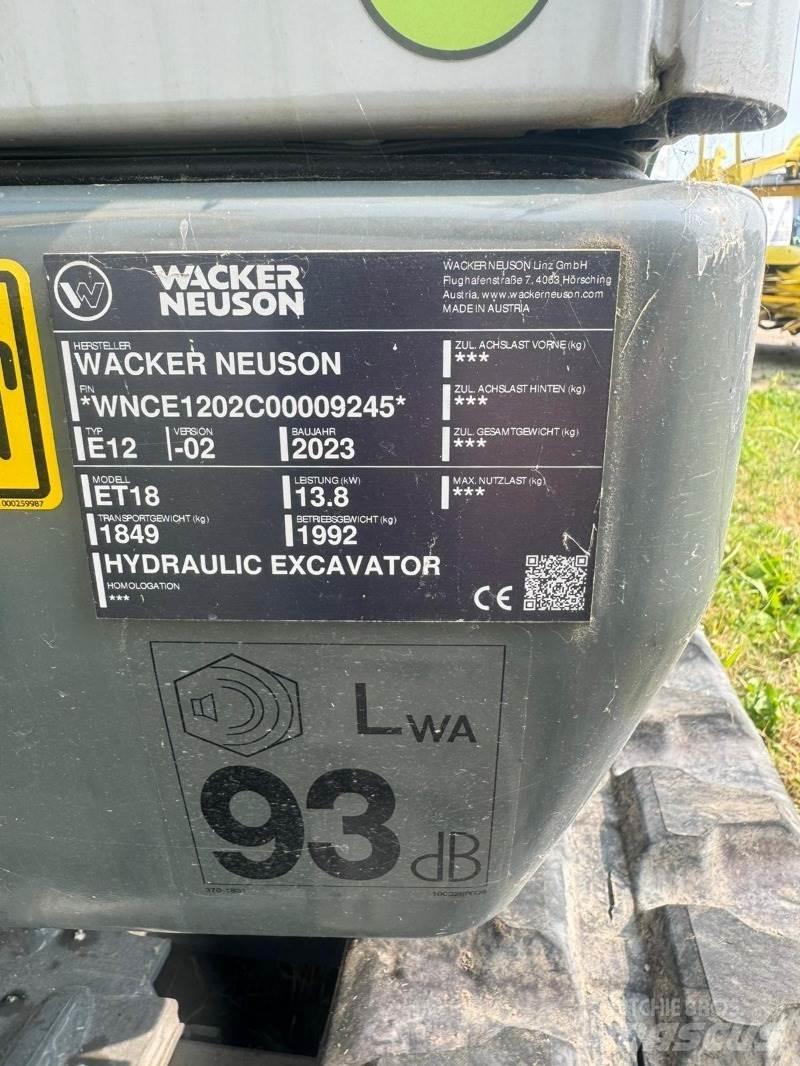 Wacker ET 18 Mini kotrók < 7t