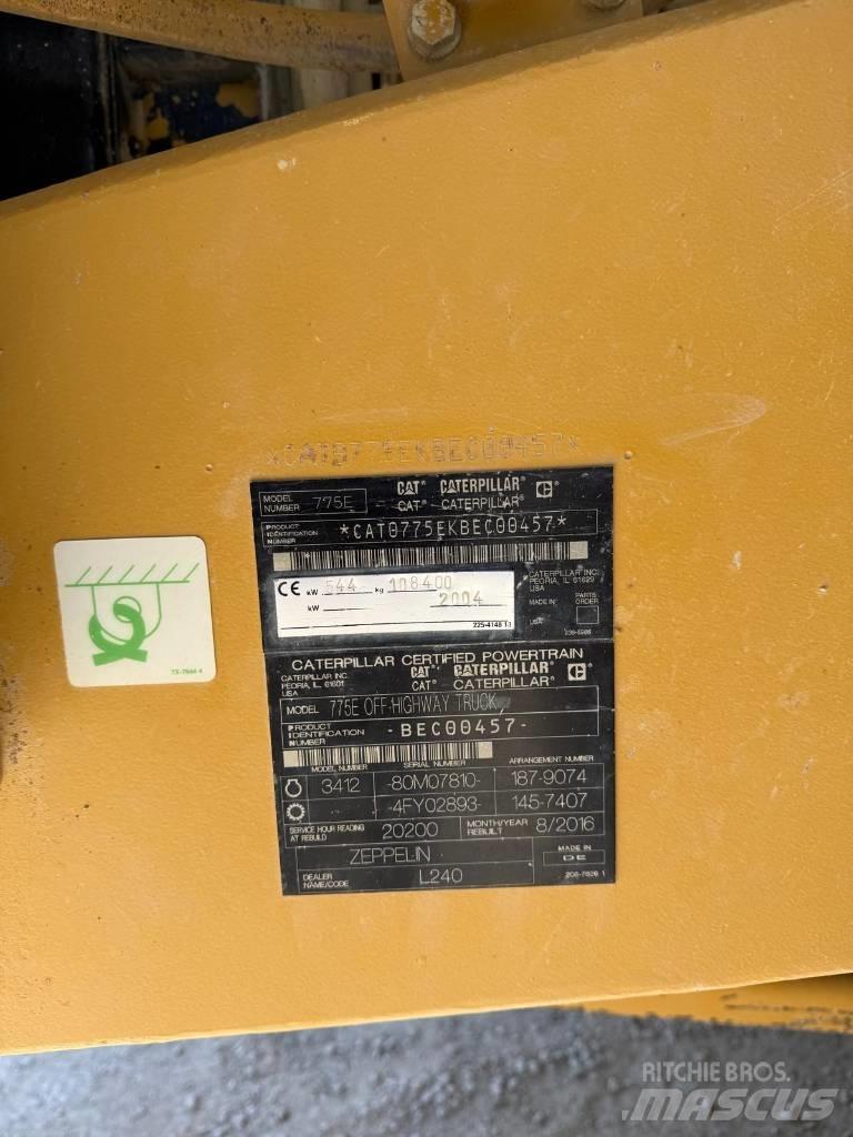 CAT 775 E Nehézdömper