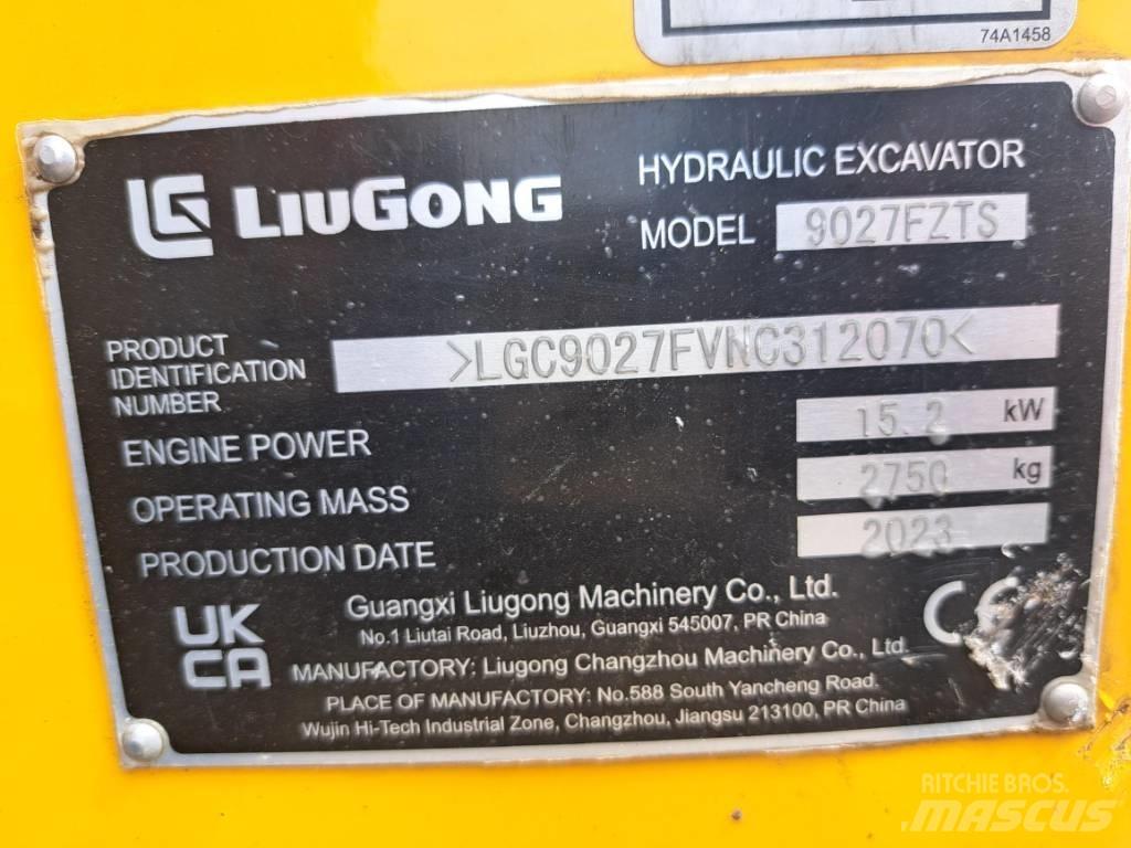 LiuGong 9027 FZTS Mini kotrók < 7t