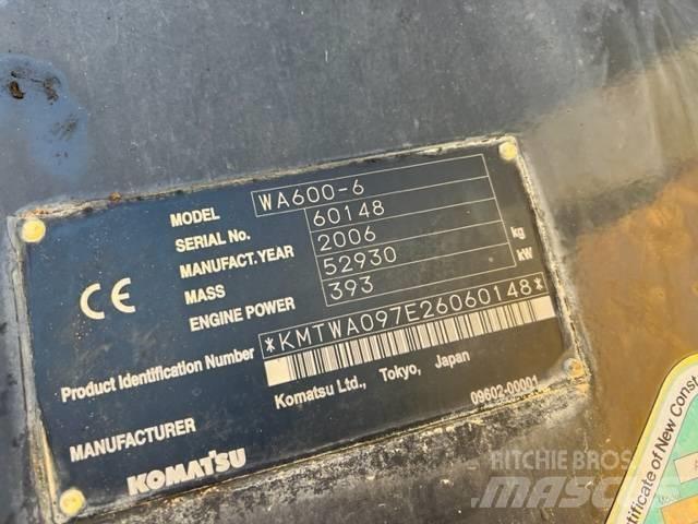 Komatsu WA 600-6 Gumikerekes homlokrakodók