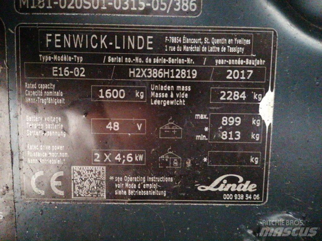 Linde E16-02 Elektromos targoncák