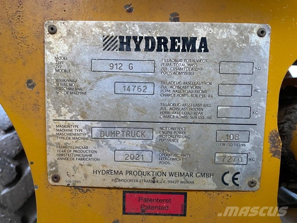 Hydrema 912 G Csuklósdömperek