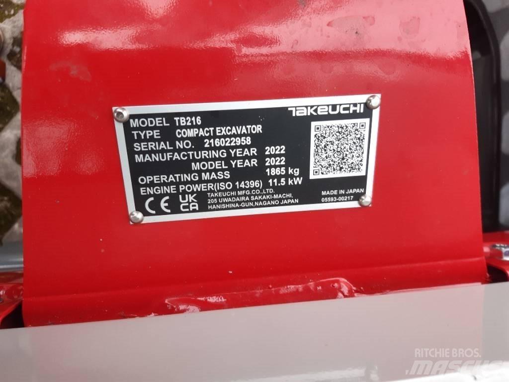 Takeuchi TB216 V2 Mini kotrók < 7t