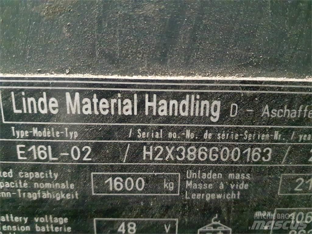 Linde E16L Elektromos targoncák