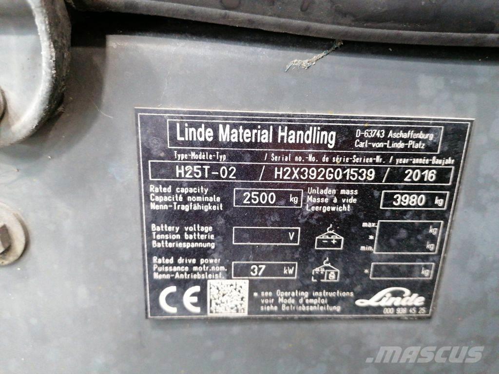 Linde H25T-02 Gázüzemű targoncák