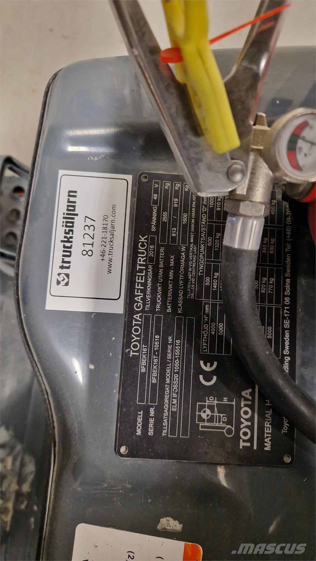 Toyota 8FBEK16T Elektromos targoncák