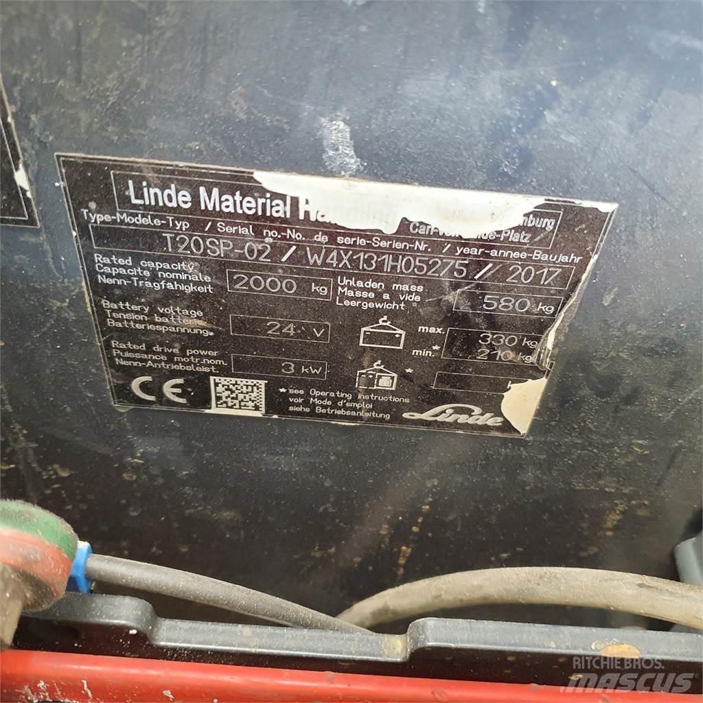 Linde T20SP kurz Alacsony emelőkocsi