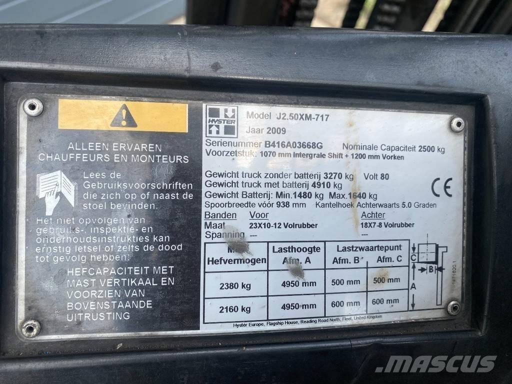 Hyster J2.50XM Elektromos targoncák