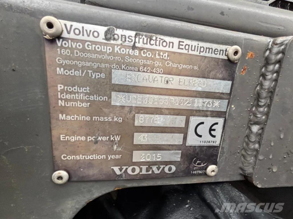 Volvo ECR88D Mini kotrók < 7t
