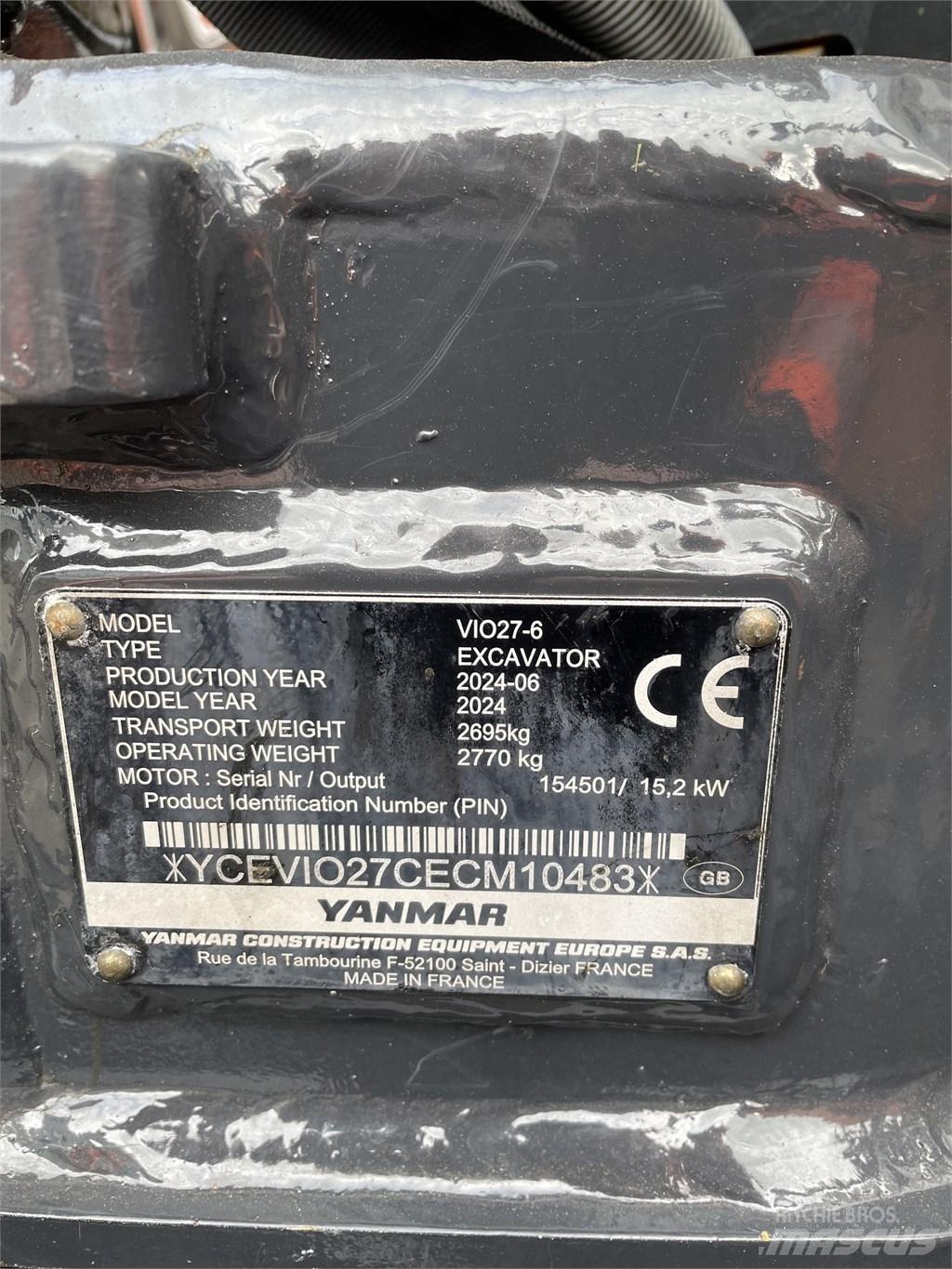 Yanmar Vio 27 Mini kotrók < 7t