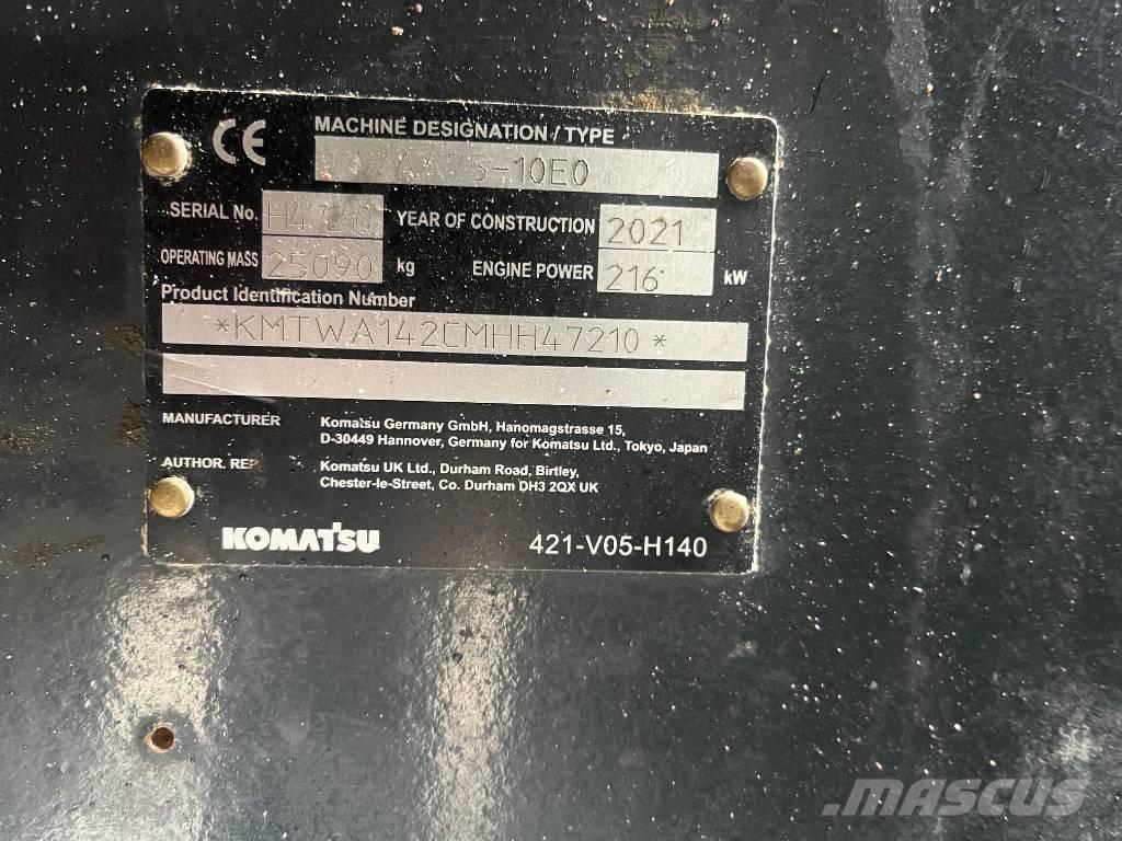 Komatsu WA475-10E0 Gumikerekes homlokrakodók