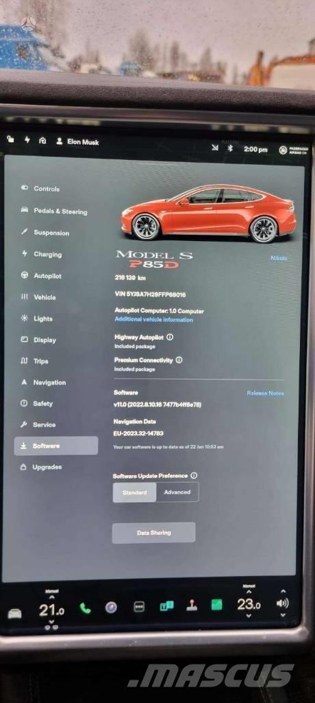 Tesla Model S P85D Kistehergépjárművek