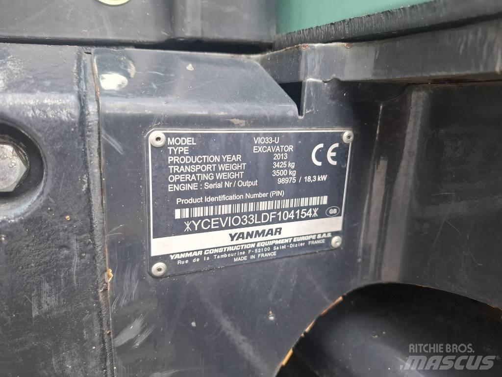Yanmar Vio 33 U Mini kotrók < 7t