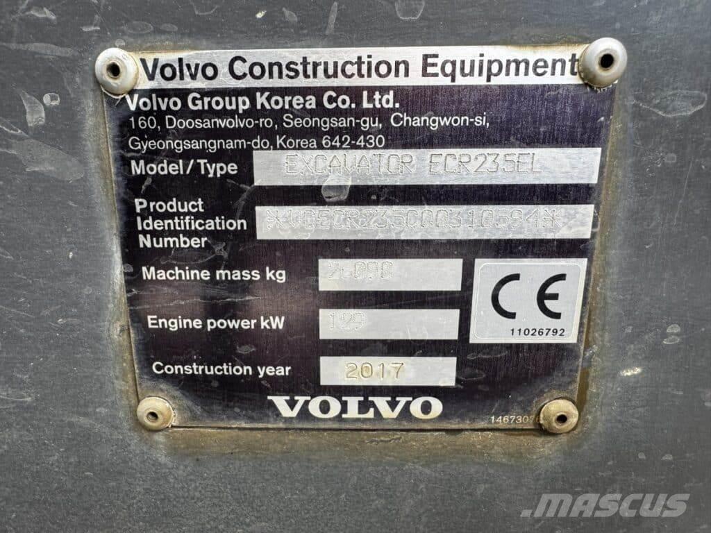 Volvo ECR235EL Lánctalpas kotrók