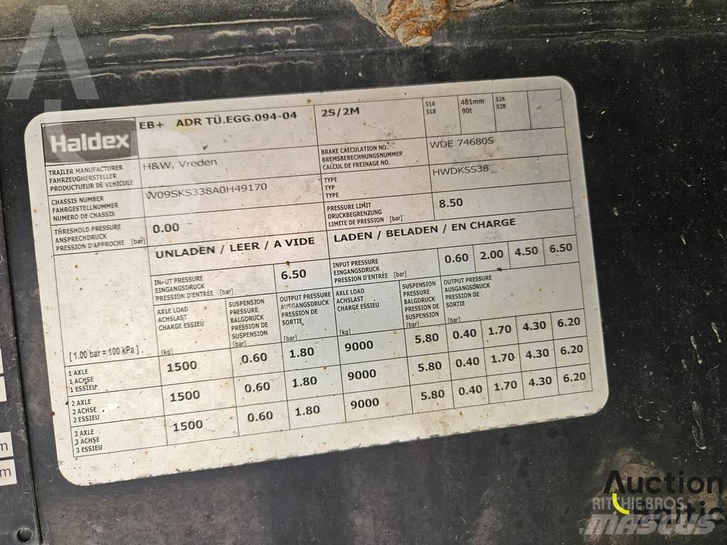 H&W HWDKSS 38 Elhúzható ponyvás félpótkocsik