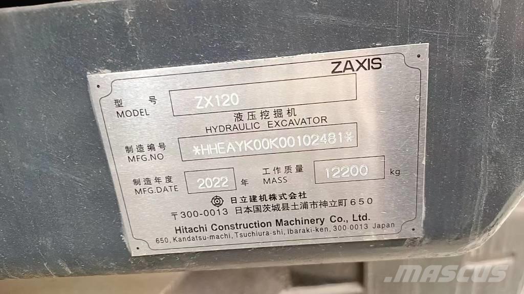 Hitachi ZX 120-6 Mini kotrók < 7t