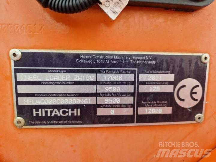 Hitachi ZW 180 Gumikerekes homlokrakodók