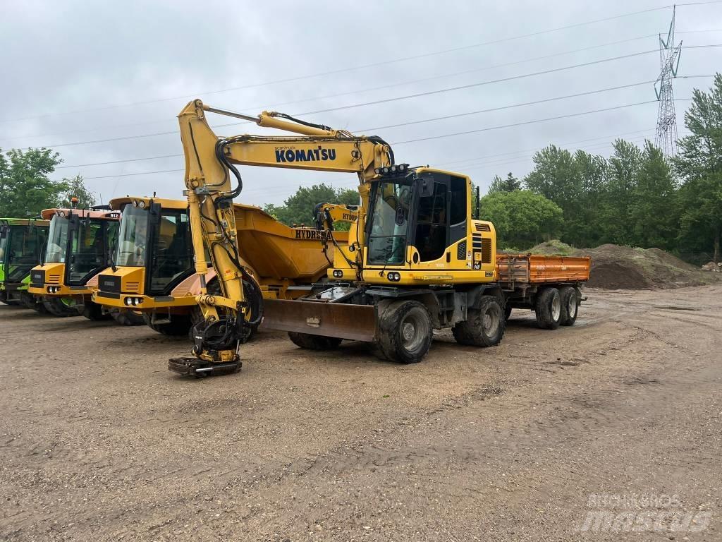 Komatsu PW 148 Gumikerekes kotrók