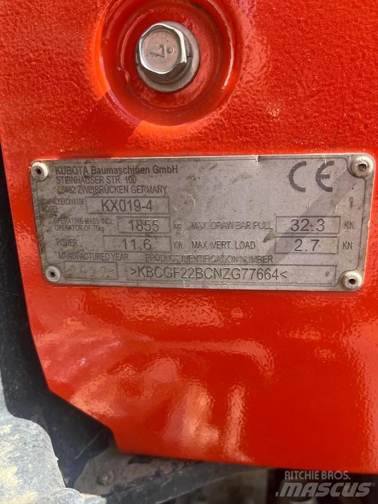 Kubota KX 019-4 Mini kotrók < 7t