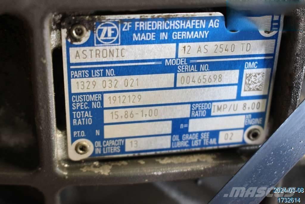 DAF XF 510 Hajtóművek