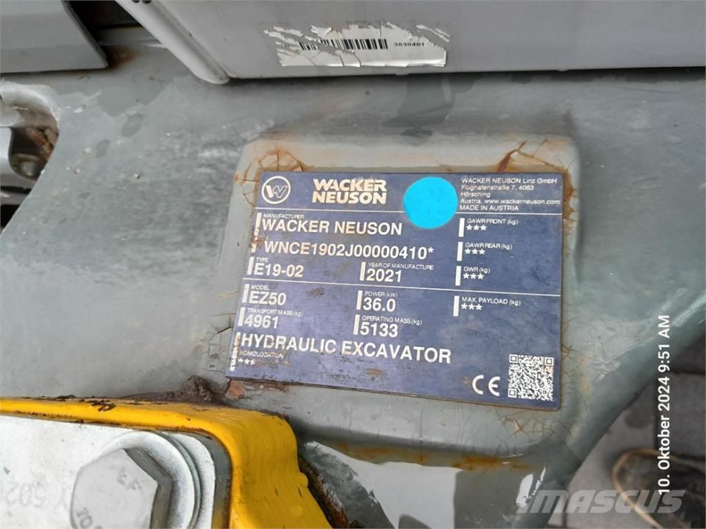 Wacker Neuson EZ50 Mini kotrók < 7t