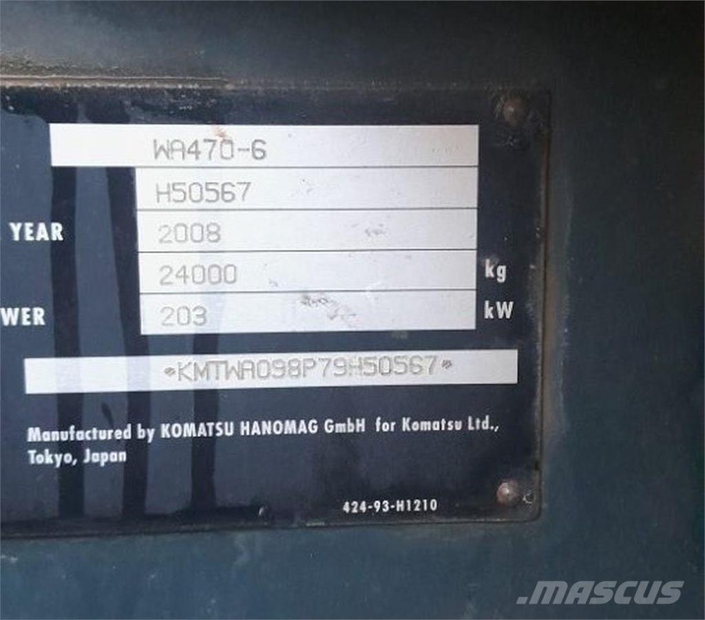Komatsu WA470-6 Gumikerekes homlokrakodók