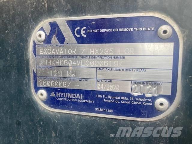 Hyundai HX 235 LCRD Lánctalpas kotrók