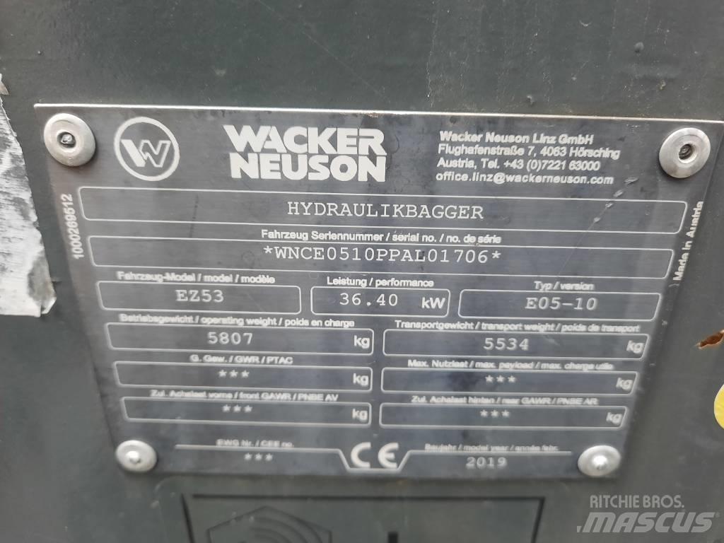 Wacker Neuson EZ 53 Mini kotrók < 7t
