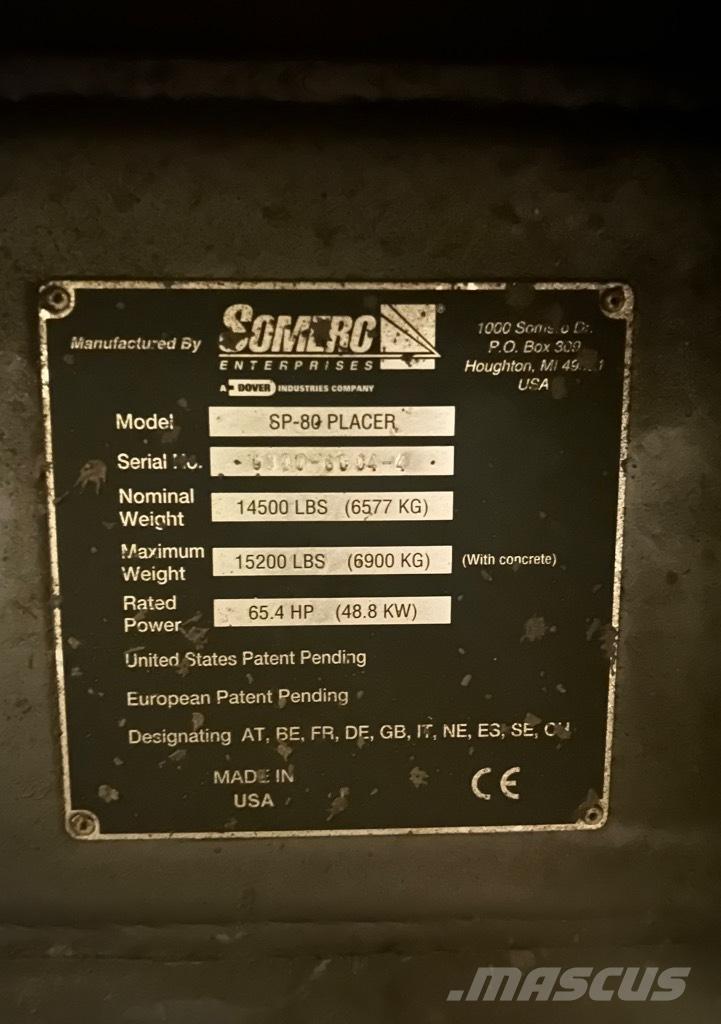 Somero SP-80 (#1105) Beton tartozékok