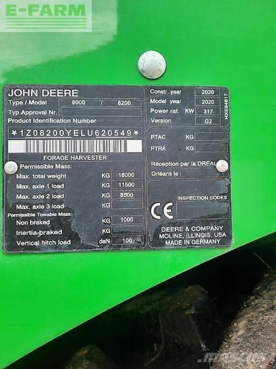 John Deere 8200i Önjáró szecskázók