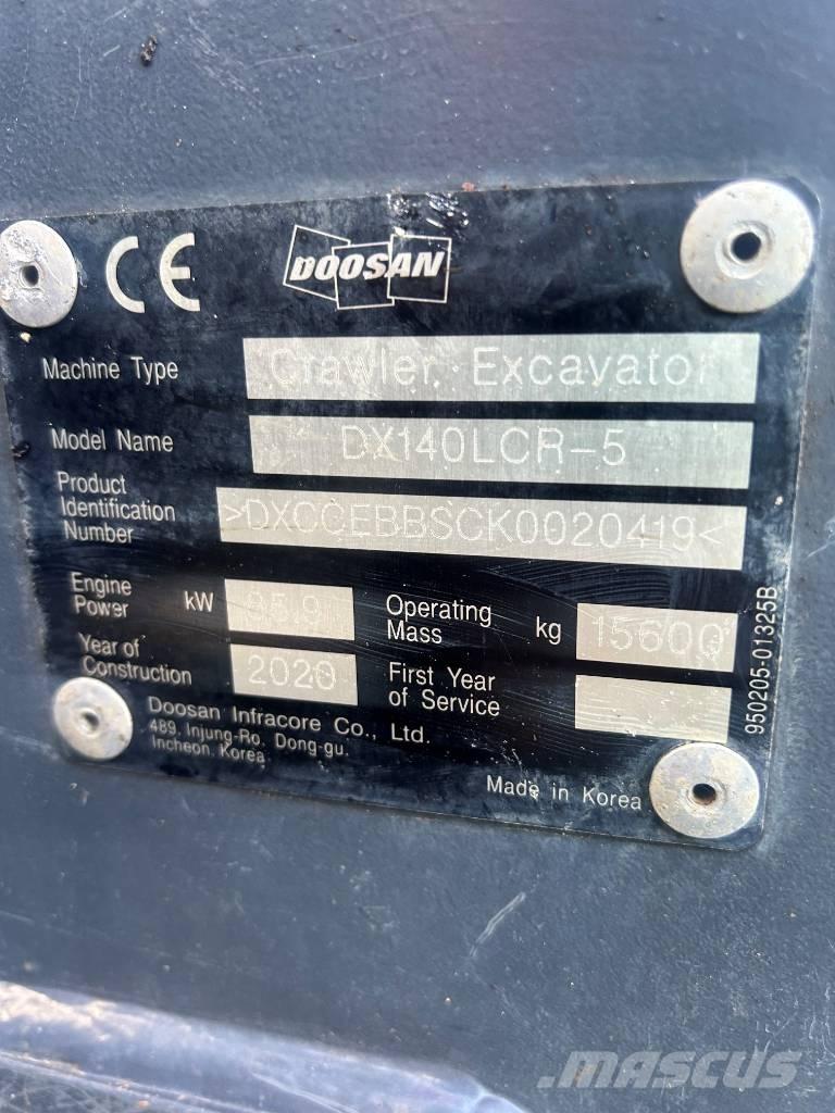 Doosan DX140LCR-5 Lánctalpas kotrók
