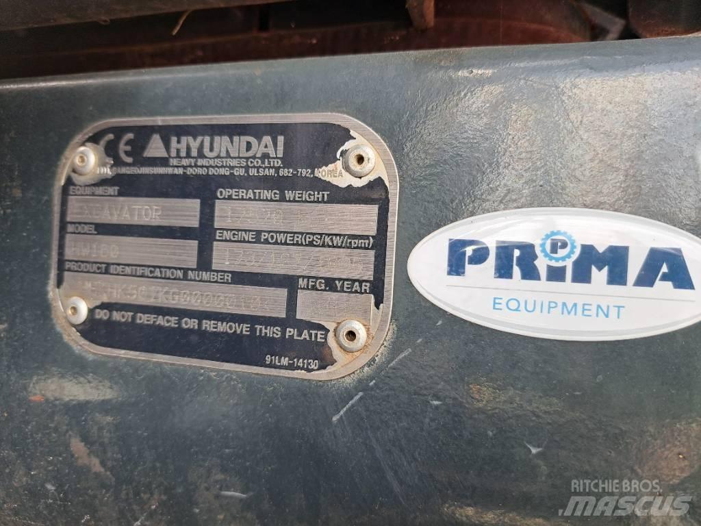 Hyundai HW160 Gumikerekes kotrók