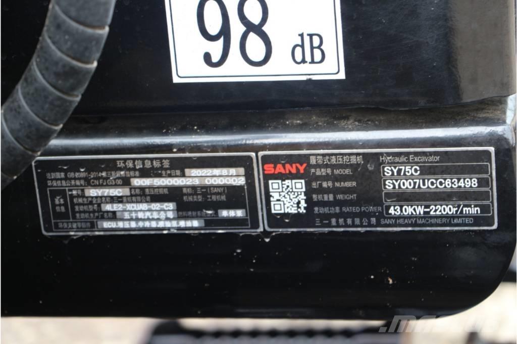 Sany sy75 Lánctalpas kotrók