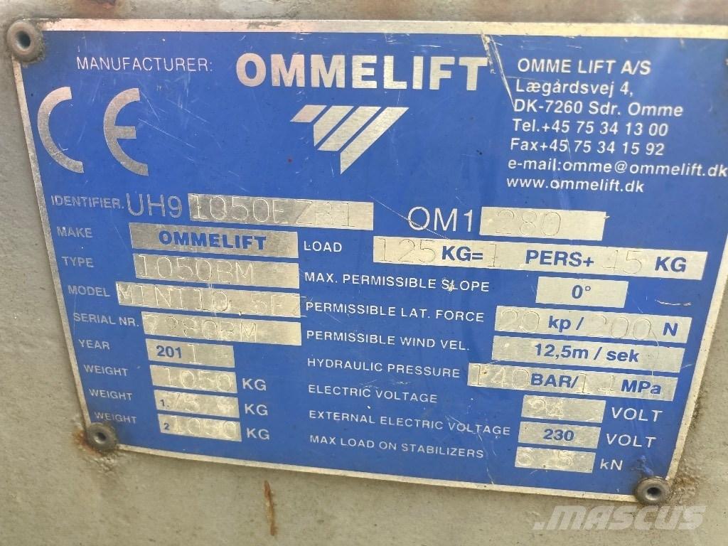 Omme lift Mini 10 Pótkocsira szerelt emelők és állványok