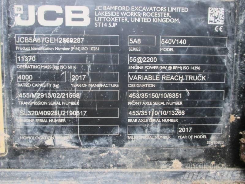 JCB 540-140 Teleszkópos rakodók
