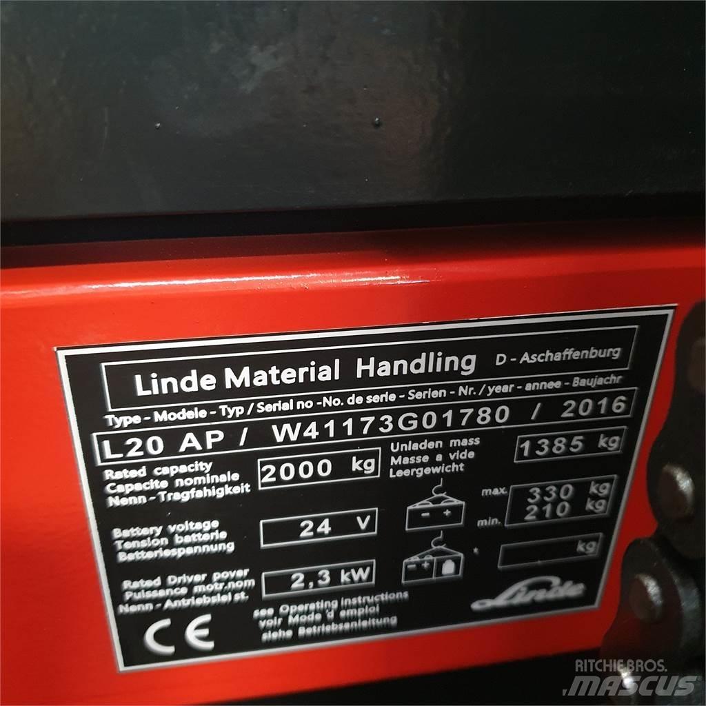 Linde L20APi Gyalogkíséretű targonca