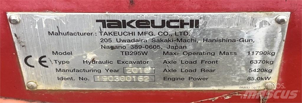 Takeuchi TB 295 W Gumikerekes kotrók