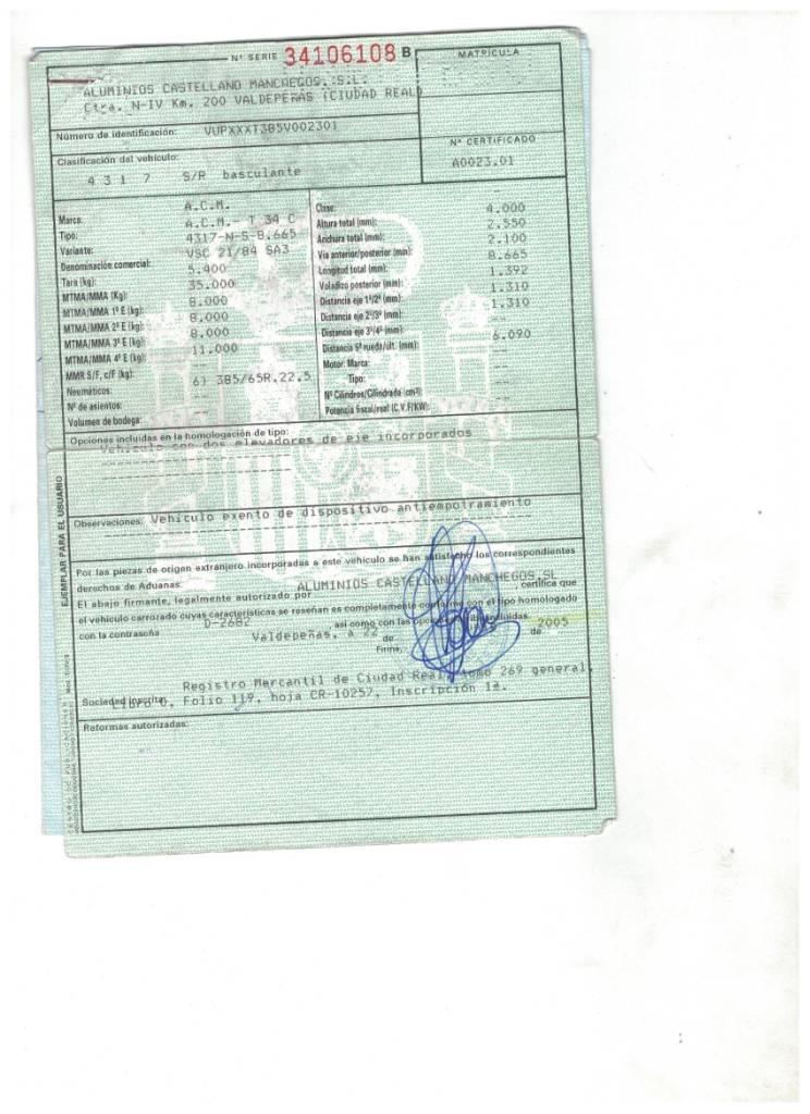 ACM T34C Billenő félpótkocsik